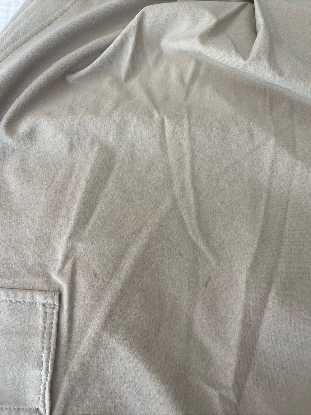 GAP Fit Tan Nylon Pleated Cargo with Adjustable Hem ~ Sz L - Picture 9 of 11